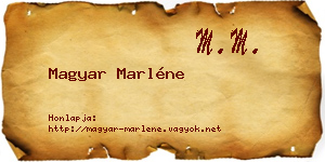 Magyar Marléne névjegykártya